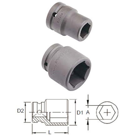 Genius Tools 645232 3/4"-os 6 lapú gépi dugókulcs fej, 32 mm termék fő termékképe