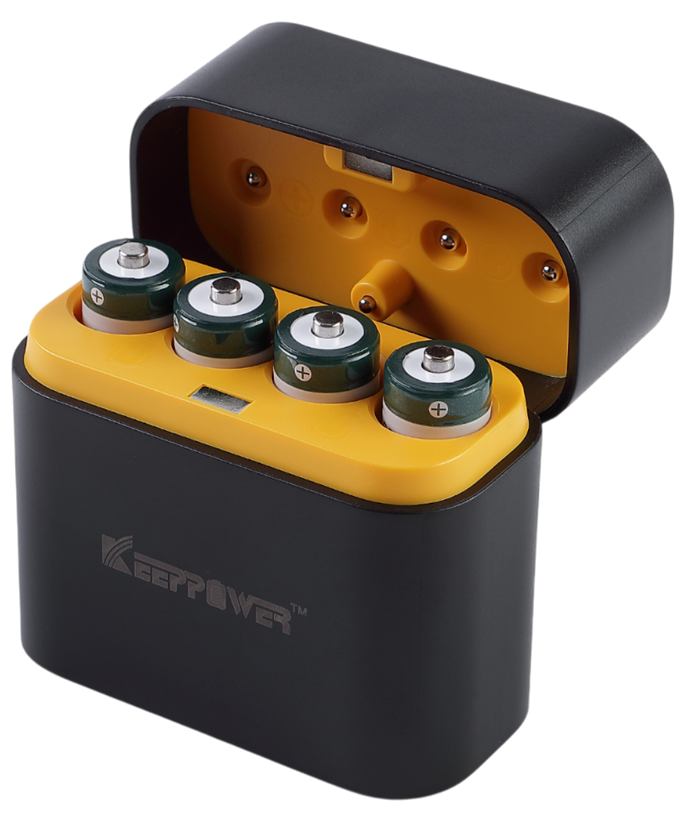 KeepPower I4 akkumulátor töltő, USB-C + 4 db AA (ceruza) 2400 mAh Li-ion akku termék fő termékképe